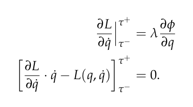 Collision update equations.